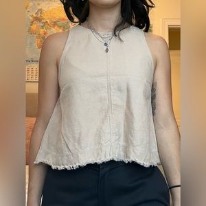 Tan Linen Wilfred Top